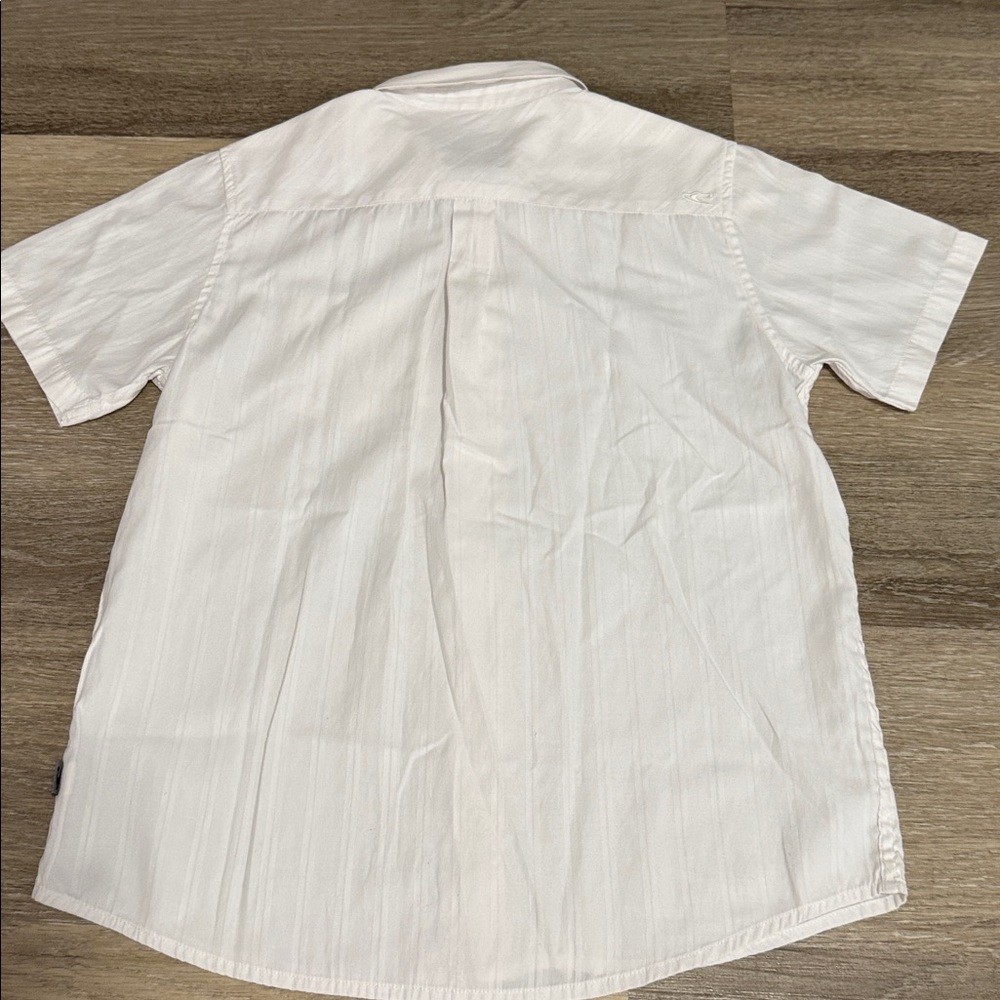 O'Neill Boys White Short Sleeve Button-Down Shirt - Picture 3 of 3